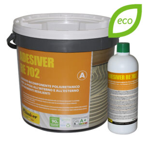 Adesiver-RE-702-Adesivo-poliuretanico-bicomponente-rapido-pavimenti-resilienti-PVC-Gomma-vinilici-Chimiver