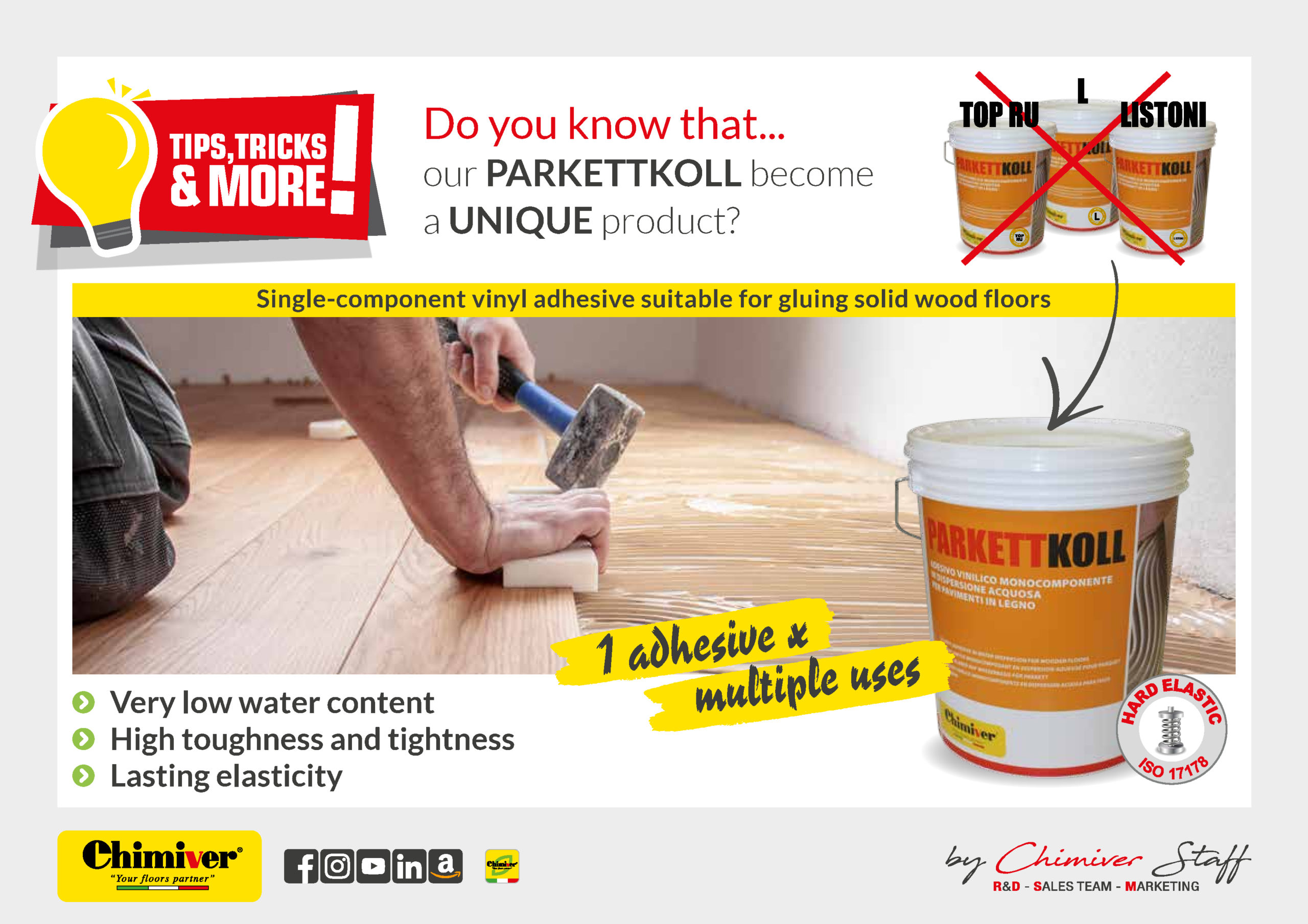 Do you know that… PARKETTKOLL adhesives become « unique »!